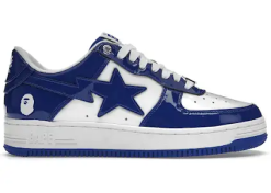 A Bathing Ape Bape Sta Patent Leather White Blue